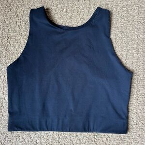 Girlfriend Collective Dylan Tank Bra in Skyline Navy Sz M